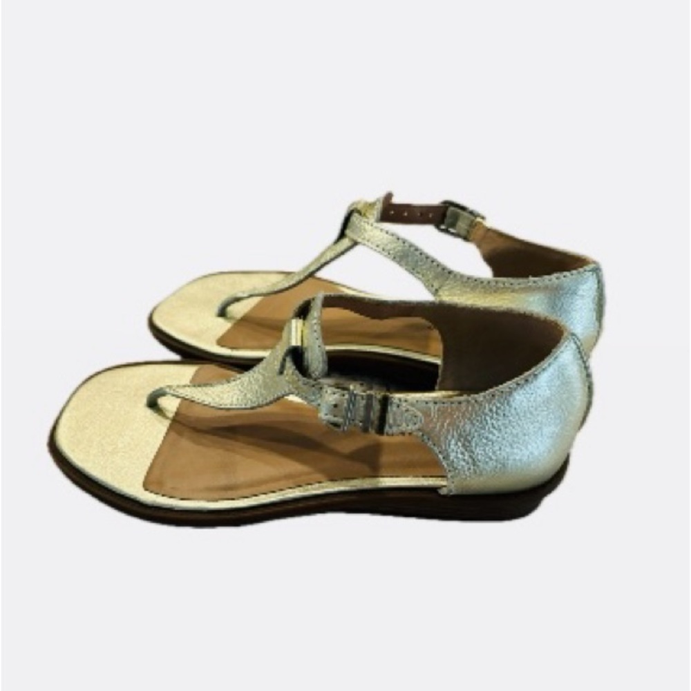 Lucky Brand Gold Leather Thong Sandals Women’s 10.5-11 Size EU 42. New w/o tags